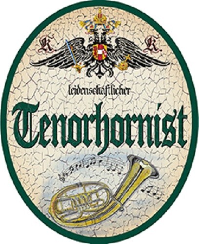 Tenorhornist nostalgieschild - +,