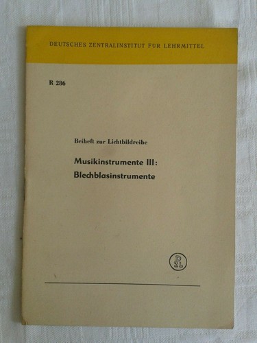 Beiheft zur lichtbildreihe - zur,