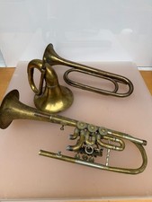 Alt Messing Kornett Signalhorn